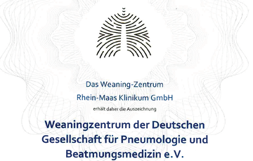 Zertifikat des Weaning-Zentrums